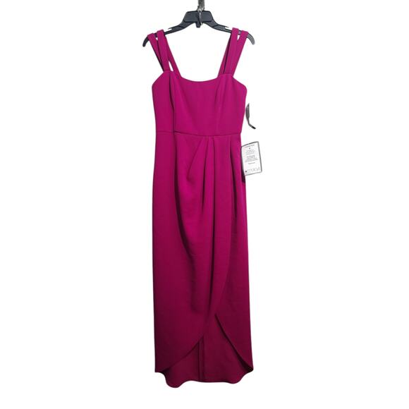 Xscape Double-Strap Front Slit Sheath Dress NWT - Picture 3 of 6
